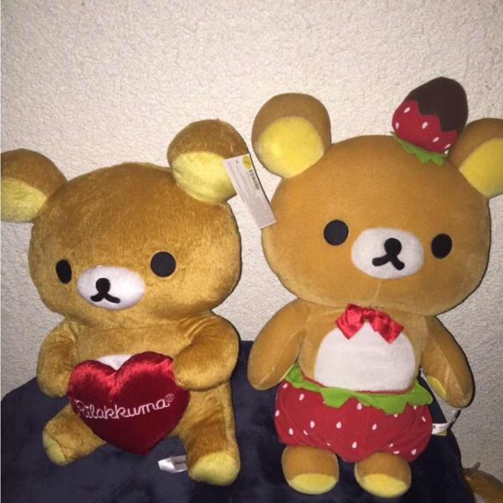 8 big rilakkuma and korilakkuma plush family set